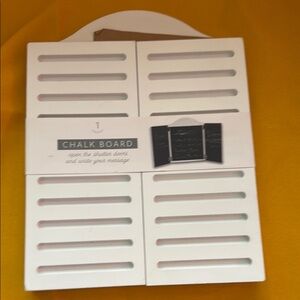 White Chalk Board with Shutter Doors